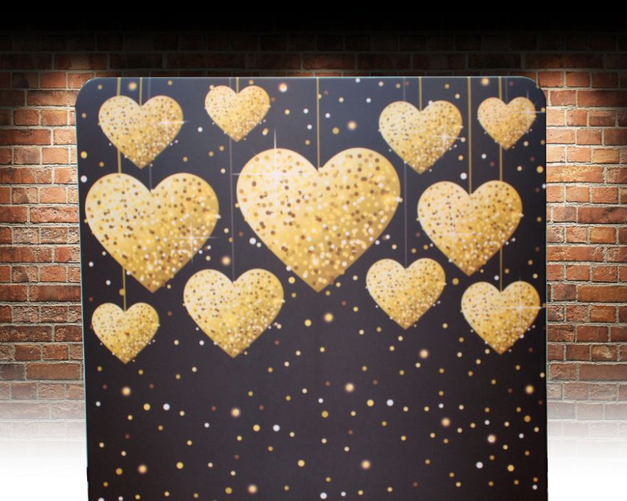 #16 gold hearts backdrop