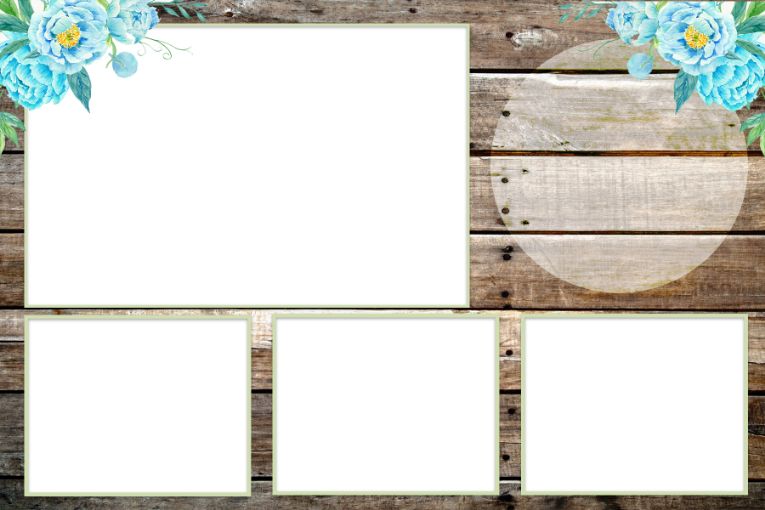 204 Rustic Wood Burlap 4x6